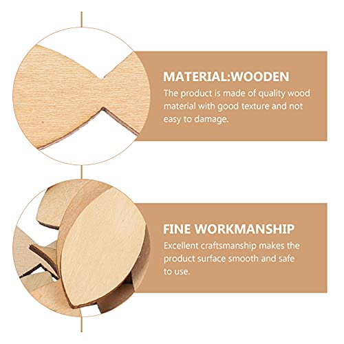 COHEALI 100pcs Unfinished Wooden Fish Cutout Shapes Blank Wood Animal Slices for DIY Arts Crafts Painting Summer Ocean Sea Theme Party Decorations COHEALI