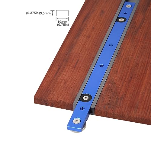 KETIPED Aluminium Alloy Miter Bar Clamping Tool Slider Table Saw Gauge Rod T-Slot Track Bar Rail for Router Tables and Woodworking,300mm-Blue KETIPED