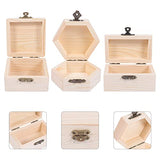 Healifty 3pcs Boxes Jewelry Box White Embryo Wood Painted Jewelry Organizer Tray Unfinished Wood Crates Rings Storage Organizer Kids Jewelry Healifty