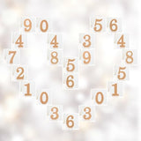 AOCEAN 6 Inch Designable Wood Numbers Unfinished Wood Numbers for Wall Decor Decorative Standing Numbers Slices Sign Board Decoration for Craft Home AOCEAN