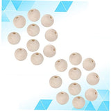 Tofficu 20pcs Unfinished Wood Beads Wood Beads Bracelet Making Round Beads Beaded Jewelry Wood Loose Beads Jewelry Making Charms Wood Craft Beads Tofficu