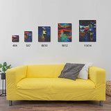 GOTIDEAL Stretched Canvas, Multi Pack 4x4", 5x7", 8x10",9x12", 11x14" Set of 10, Primed White - 100% Cotton Artist Canvas Boards for Painting, GOTIDEAL