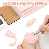 6 Pcs 2"x2" Rubber Block Stamp Carving with and Rubber Stamp Carving Tools - Carving Rubber Stamp for Printmaking, Printing (6 Pcs Square Rubber RNKP