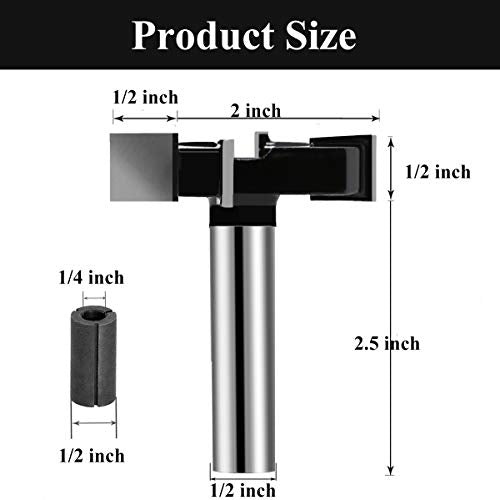 CNC Spoilboard Surfacing Router Bit, 1/2 Inch Shank Carbide Tipped Surface Planing Bottom Cleaning Cutter Slab Flattening Router Bit, Wood Milling Sugelary