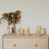 BESPORTBLE 4pcs Wooden Push Up Toys Dog Elephant Unfinished Wooden Peg Doll Kids Finger Puppets Wood Animal Figurines Dancing Animal Giraffe Press BESPORTBLE