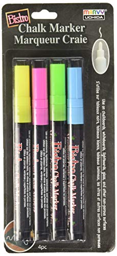 Uchida of America Bistro Chalk Marker, One Size, Multi, 4 per Set - WoodArtSupply