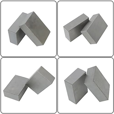 findmall 1 x 2 x 3 Inch Blocks Matched Pair No Holes Hardened Steel Accuracy Ground Machinist 123 Blocks Set Up Blocks Fit for Accuracy Grinding findmall