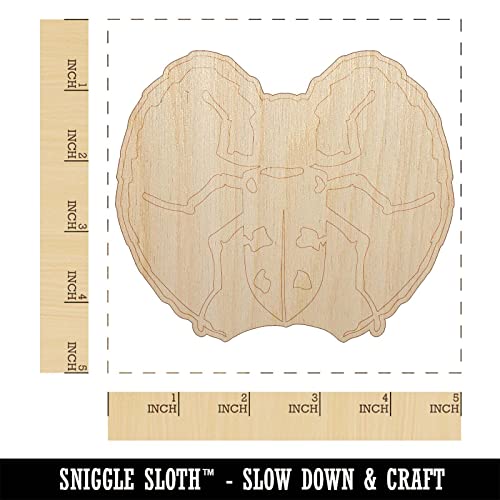 Citrus Long Horned Beetle Insect Unfinished Wood Shape Piece Cutout for DIY Craft Projects - 1/4 Inch Thick - 4.70 Inch Size Sniggle Sloth