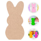 KALLORY Easter Wooden Bunny Cutouts,10pcs Unfinished Wooden Easter Rabbit Cutouts Easter Wood Bunny Slice Ornament for Easter Crafts Easter Spring KALLORY