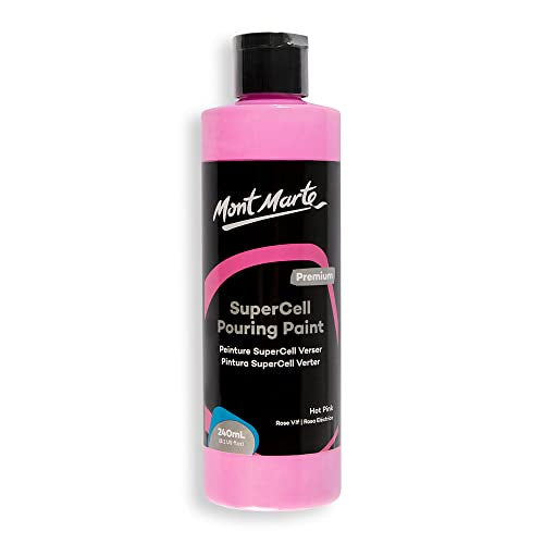 MONT MARTE SuperCell Pouring Paint 240ml - Hot Pink - WoodArtSupply