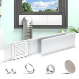 Daisypower Dryer Vent Window Kit,4" Adjustable Window Vent Kit with Outdoor Dryer Vent Cover Daisypower