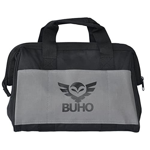 Cordless 1/2 inch Power Drill Driver Bundle with Ryobi Drill, (2) 18-Volt Batteries, Charger, 20 Piece Multipurpose Drill Bit Set and Buho Tool Bag Buho