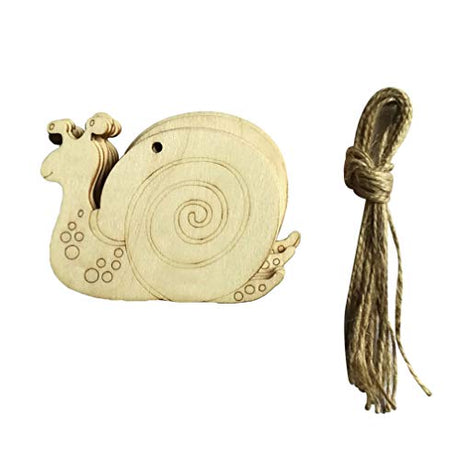 Healifty 10pcs Wooden Circles DIY Craft Favor Labels Wooden Animal Embellishments Wooden Craft Shapes Snail Craft Unfinished Wood Shapes Wood Tags Healifty