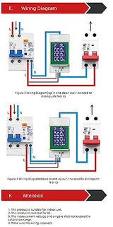 HiLetgo AC Digital Multimeter 50-300V 100A PZEM-008 LCD Display Digital Current Voltage Active Power Energy Multimeter Ammeter Voltmeter AC Din Rail HiLetgo