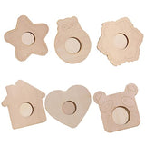 DECHOUS 30 Pcs Wooden Blank Photo Frame Star Picture Frame Diy Blank Wooden Frame Painting Craft Kit Blank Wood Picture Frame Unfinished Picture DECHOUS