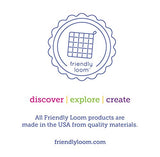 Friendly Loom 10" PRO Size Black Potholder Metal Loom Kit with Bright Rainbow Color Cotton Loops to Make 2 Potholders, Weaving Crafts for Kids & Harrisville Designs