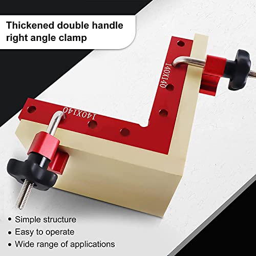90 Degree Positioning Squares Right Angle Clamps 5.5" x 5.5"(14 x 14cm) Aluminum Alloy Woodworking Carpenter Corner Clamping Square Tool for Picture Amtake