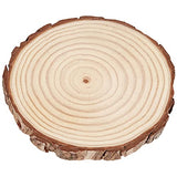 14 PCS 6.3-6.7 Inch Natural Wood Slices, 3/5 Inch Thick Unfinished Wood Slices for Crafts, Wedding, Decoration, Painting MUKCHAP