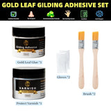 Gilding Adhesive, 100ml Epoxy Resin Gold Leaf Adhesive for Professional Craft Use, Water Based Varnish for Protect The Surface of Gold Foil from KIRIN