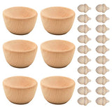 KESYOO 1 Set 26 Pcs Wooden Toys Unfinished Wood Toys for Crafts Kid Art Painting Ornament DIY Wood Bowl Ornaments Kids Toy Toys for Kids Natural Kids KESYOO