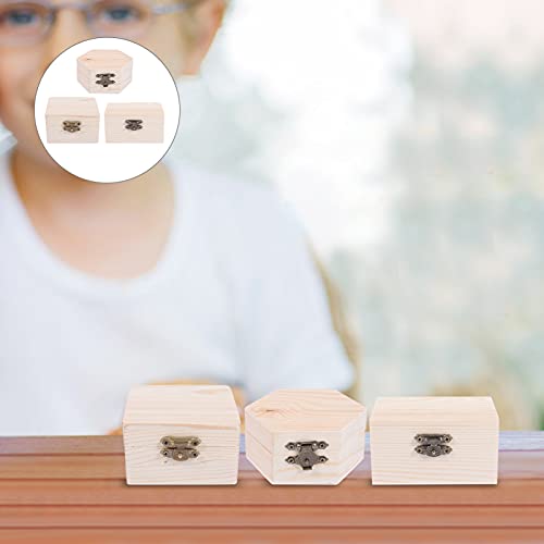 Healifty 3pcs Boxes Jewelry Box White Embryo Wood Painted Jewelry Organizer Tray Unfinished Wood Crates Rings Storage Organizer Kids Jewelry Healifty
