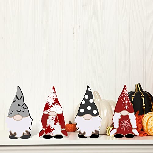 Whaline 10Pcs Tiered Tray Decor Unfinished Gnome Wooden Cutouts with Line Boy & Girl Gnome Table Wooden Signs DIY Freestanding Craft for Home Kitchen Whaline