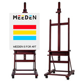 MEEDEN Large Studio Artist Easel, Holds Max Canvas 48", Solid Beech Wood H-Frame Easel with Large Storage Tray, Adjustable Art Paintng Easel, Studio MEEDEN