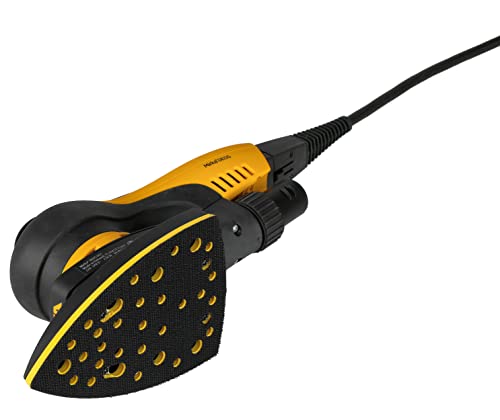 Mirka DEOS Delta Direct Electric Orbital Sander Triangle Delta Tool 663XCV / 4 x 6 x 6 inch / 3mm orbit/Dust-free Sanding / MID6630201US,Yellow/Black Mirka