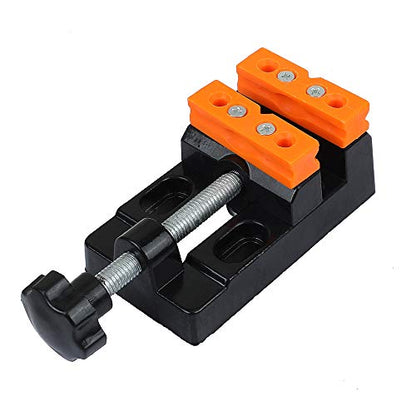 Z-COLOR Mini Flat Clamp Table Jaw Bench Clamp Mini Drill Press Vice Opening Parallel Table Vise DIY Sculpture Craft Carving Tool