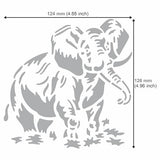 Aleks Melnyk No.478 Metal Stencil, Elephant Mammal Animal, Safari Animal, Small Stencil, 1 PC, Template for Wood Burning, Engraving, Crafting, Aleks Melnyk