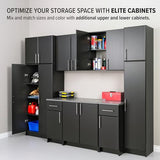 Prepac Elite Black 16" Storage Cabinet with Adjustable Shelves Prepac