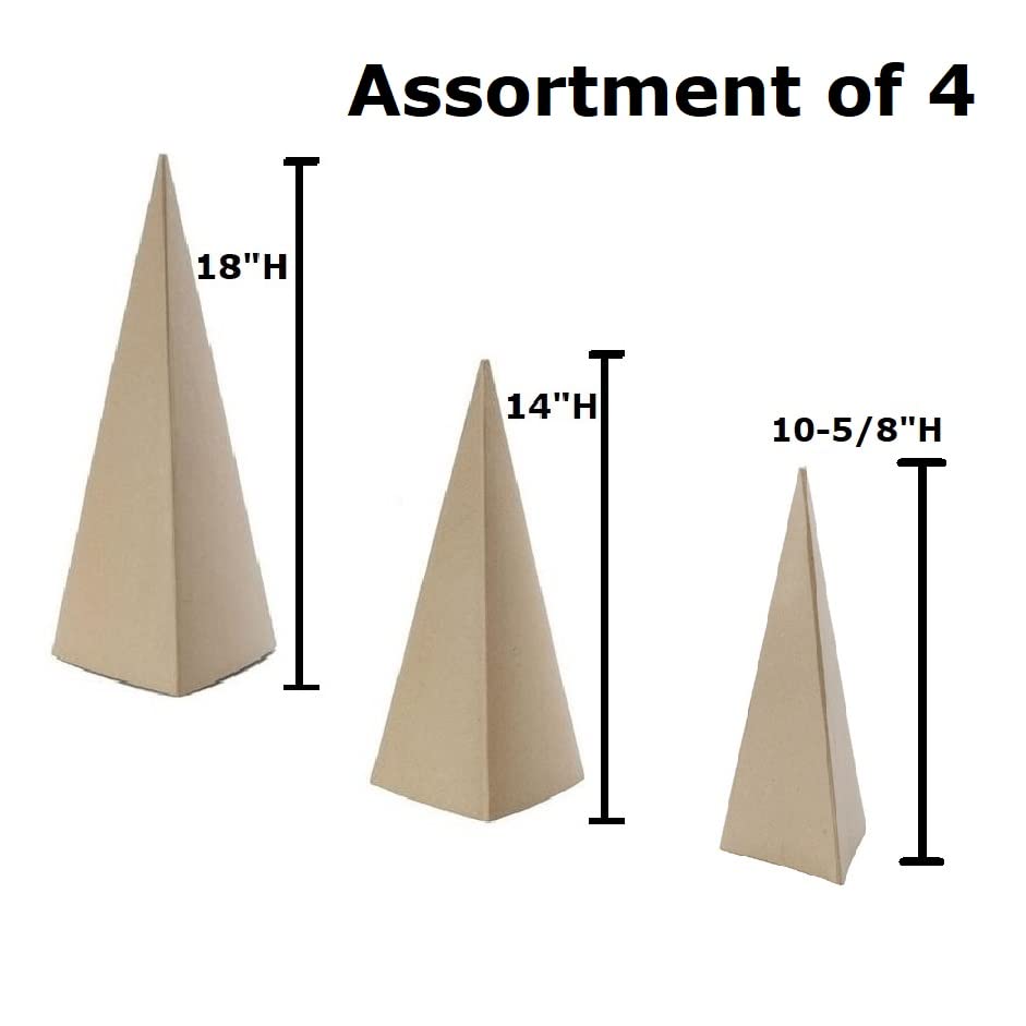 36 Small Paper Mache Cones 4 x 2 inch 