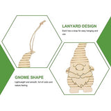 SEWACC Christmas Wood Gnome Hanging Ornaments 40pcs Unfinished Wood Gnome Cutouts Blank Graffiti Wood Slices for DIY Craft Decor SEWACC