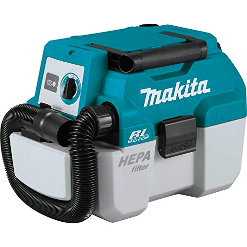 Makita XCV11Z 18V LXT Lithium-Ion Brushless Cordless 2 Gallon HEPA Filter Portable Wet/Dry Dust Extractor/Vacuum, Tool Only - WoodArtSupply