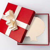 EXCEART Mother's Day Wood Chips Head Wooden Wreath Unfinished Wood Cutouts Girl Presents Mother and Son Gifts African Girl Wooden Cutouts Lady Gifts EXCEART