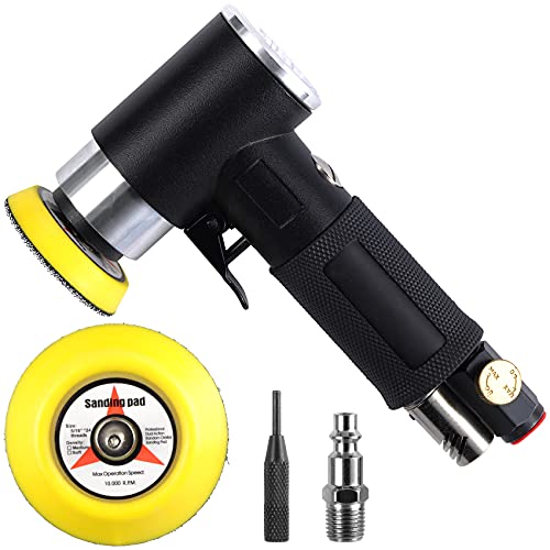 2" and 3" Random Orbital Air Sander, Pneumatic Sander for auto sanding tools, Dual Action Polisher, air angle sander, pneumatic angle sander - WoodArtSupply