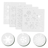 VILLCASE 4pcs Painting Template Wall Door Painting Stencil Wood Burning Stencils Cookie Stencils Christmas Stencils for Painting Kids Decor Stencils VILLCASE