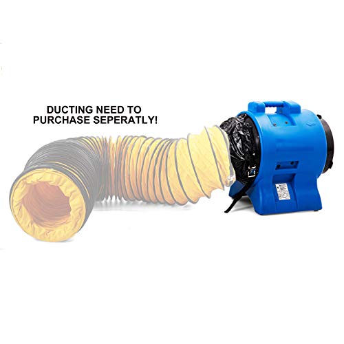 MOUNTO 1HP 3000cfm 12inch Industrial Axial Blower Ventilation Fan Exhaust Blower MOUNTO