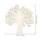 NOLITOY Unfinished Family Tree Cutouts 10pcs Unfinished Wood Tree Ornaments Wooden Blank Embellishments for Family Tree Weddings Christmas DIY Crafts NOLITOY