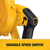 DEWALT 20V MAX Blower, 100 CFM Airflow, Variable Speed Switch, Includes Trigger Lock, Bare Tool Only (DCE100B) DEWALT