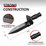 DR.ÖTEK Metal Detector Shovel for Digging, Heavy Duty Double Serrated Digging Tool with Carry Sheath, Digger Trowel for Gardening, Camping, DR.ÖTEK