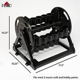 Plaid Rotational Organizer Storage Container That Stores 24 Standard 2 fl oz Bottles of Acrylic Paint for DIY Arts and Crafts, 31100, Black Plaid