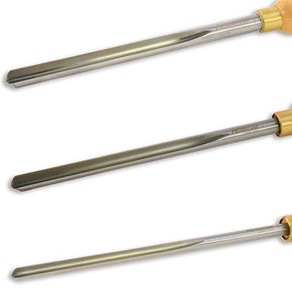 Hurricane Turning Tools, HSS, 3 Piece Bowl Gouge Set (1/4", 3/8" and 1/2" Flute), Standard Series Woodturning Tools - WoodArtSupply