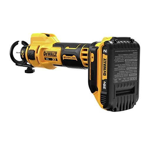 DEWALT 20V MAX Drywall Cutting Tool, Cut Out Tool, 2 Batteries and Charger Included (DCE555D2) DEWALT