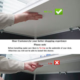 Navtcow Under Desk Drawer Storage Organizer - 2 Pack (Large and Small) Black - (Please Note - Drawer Size/No Lip Under Desktop) - 2 Installation Navtcow