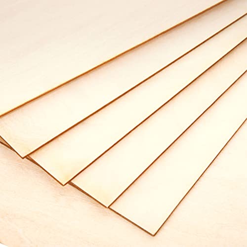 CYEAH 16 Pcs 12 x 8 Inch Basswood Sheets 1/16, 1.5mm Thin Plywood Sheets  Unfinished Wood Sheets Basswood Sheet for Laser Cutting Crafts DIY Wooden