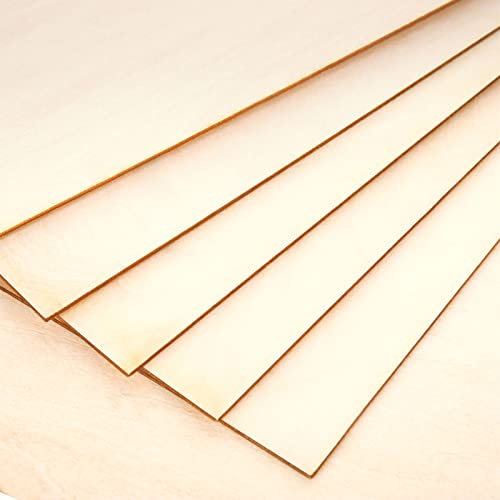 CYEAH 16 Pcs 12 x 8 Inch Basswood Sheets 1/16, 1.5mm Thin Plywood Sheets Unfinished Wood Sheets Basswood Sheet for Laser Cutting Crafts DIY Wooden CYEAH