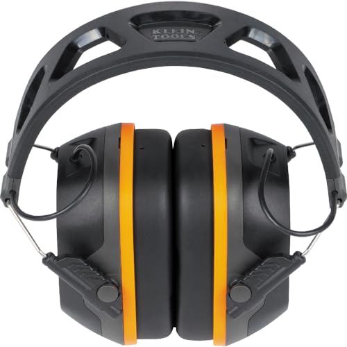 Klein Tools AESEM1S Smart Sense Electronic Hearing Protection Safety Earmuff with Bluetooth & Situational Awareness, NRR 23dB, 25hr Runtime - WoodArtSupply