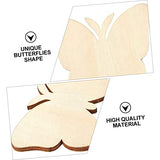 DECHOUS 40pcs Ornaments Wood Cutouts Wooden Paint Crafts Kids DIY Unfinished Wood Kits Wood Butterflies Slices Craft for Kids Wood Chips Mini Chips DECHOUS