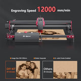 AlgoLaser DIY KIT 5W Laser Engraver, Support WIFI and Emergency Stop, 12000mm/min Speed Laser Engraving Machine, 0.04x0.09mm Laser Spot Laser AlgoLaser